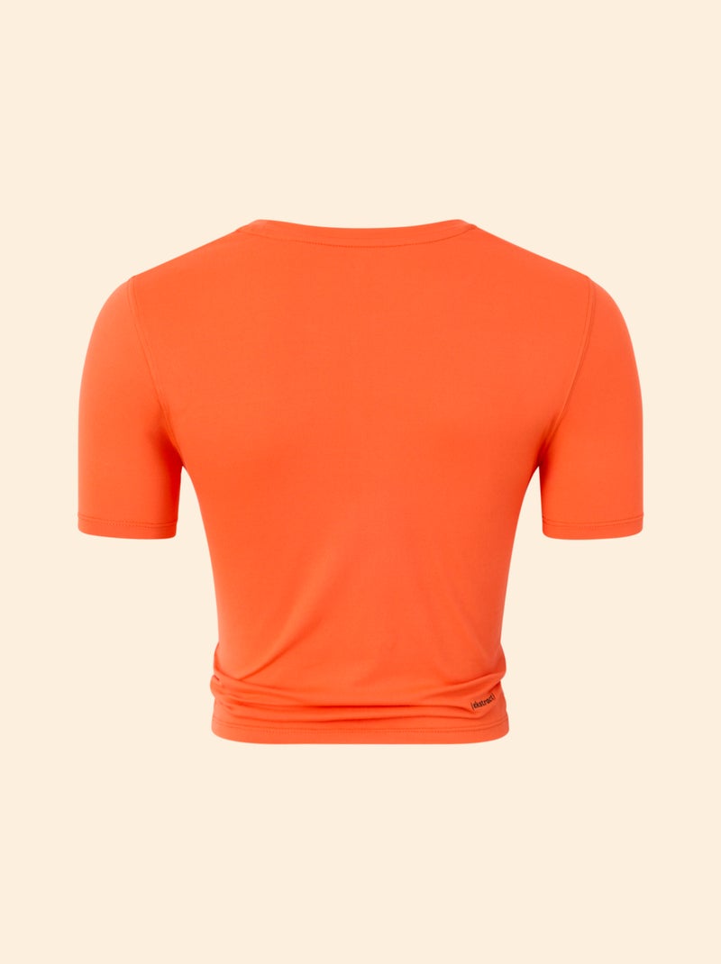 Sport T-shirt met ruches - (ekstract) Oranje - Kiabi