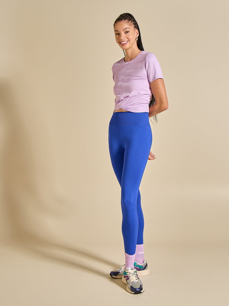 Sport T-shirt met ruches - (ekstract) Paars - Kiabi