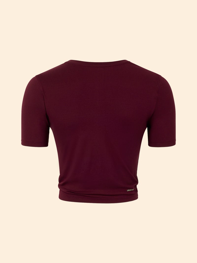 Sport T-shirt met ruches - (ekstract) Rood - Kiabi
