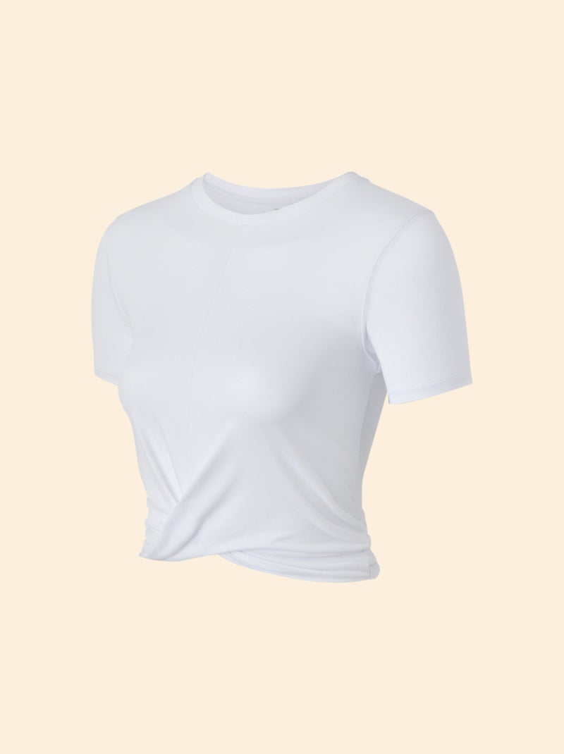 Sport T-shirt met ruches - (ekstract) Wit - Kiabi