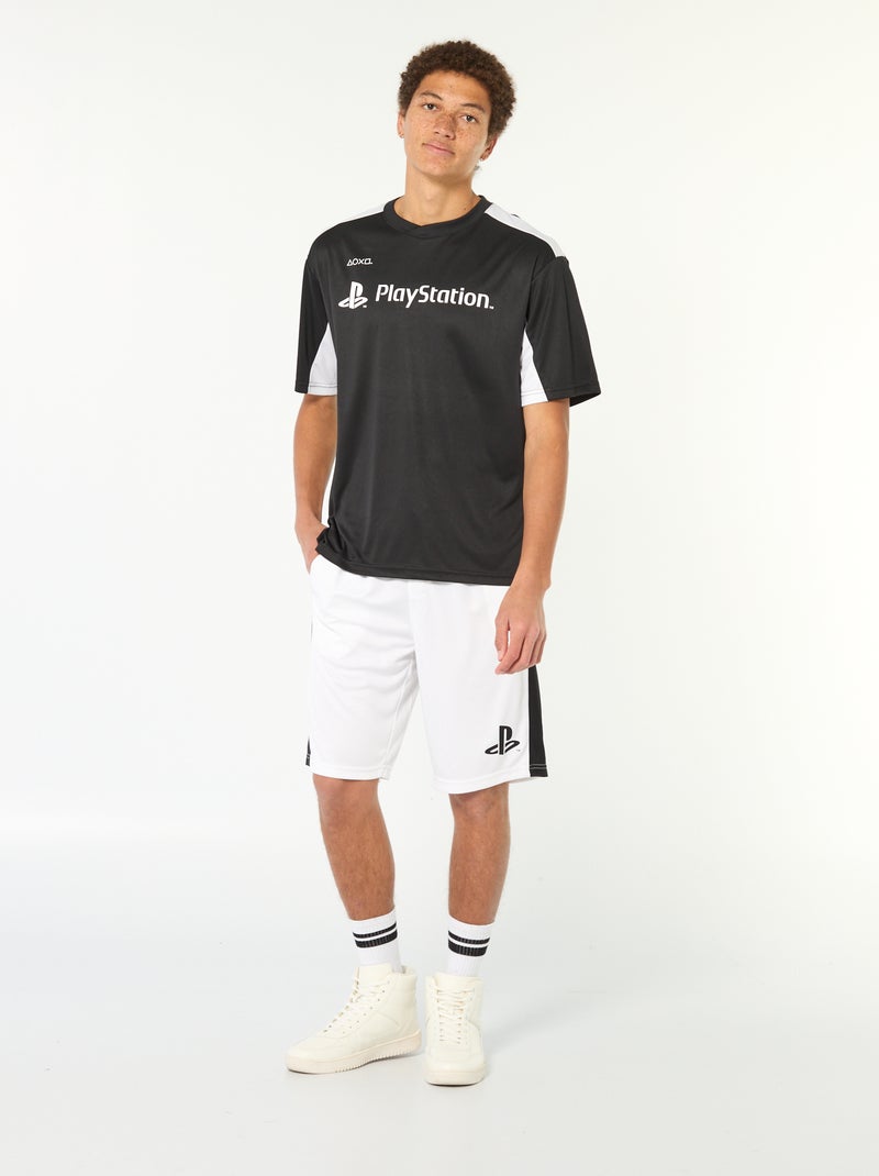 Sport T-shirt 'Playstation' Zwart - Kiabi