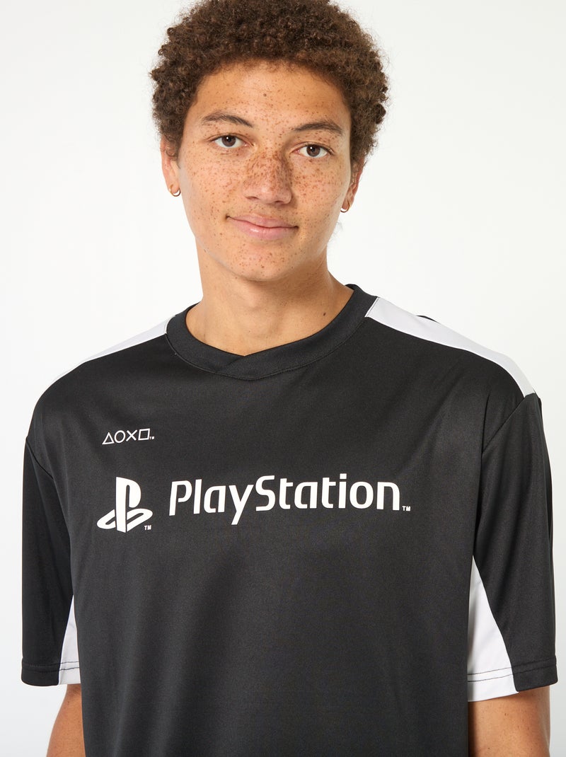 Sport T-shirt 'Playstation' Zwart - Kiabi