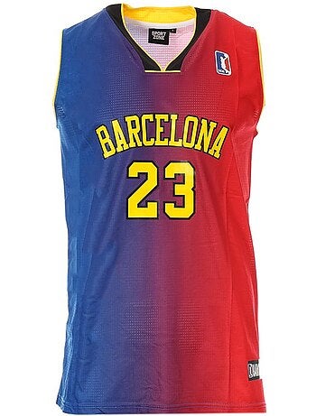 Sport zone barcelona basketbalbroekje rood/blauw voor heren