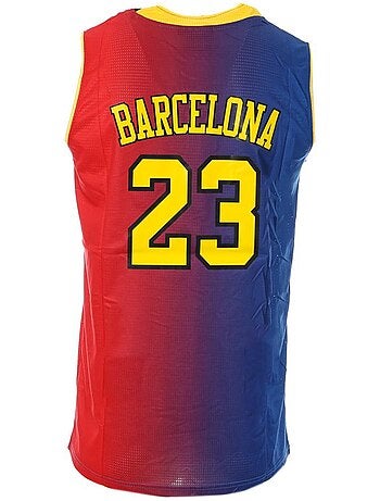 Sport zone barcelona basketbalbroekje rood/blauw voor heren