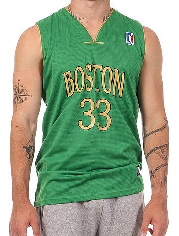 Sport zone boston 33 groen basketbal tanktop voor heren