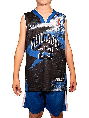 Sport zone chicago 23 zwart/blauw trainingspak