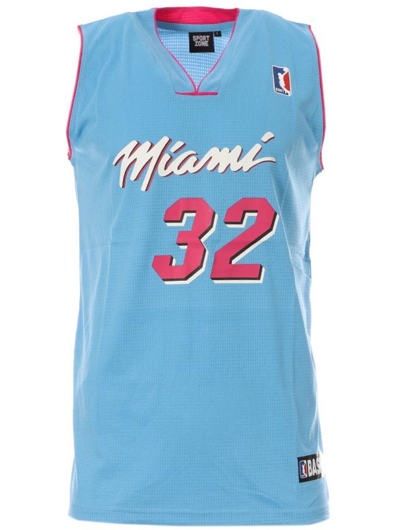 Sport Zone Miami Basketbalshirt Blauw/Roze voor Heren Roze - Kiabi