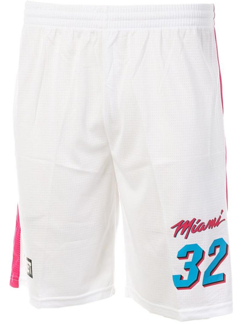 Sport Zone Miami Basketbalshort voor Heren - Wit/Roze Wit - Kiabi