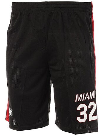Sport zone miami korte basketbalbroek voor heren - zwart/rood