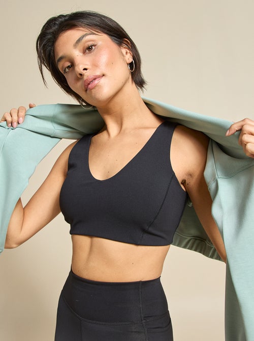 Sportbeha met gekruiste bandjes op de rug, medium ondersteuning - (ekstract) - Kiabi Sportbeha met gekruiste bandjes op de rug, medium ondersteuning - (ekstract) - Kiabi