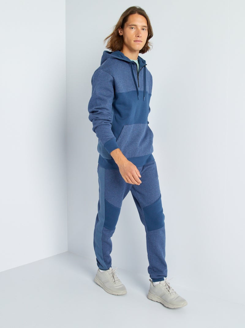 Sportbroek van joggingstof BLAUW - Kiabi