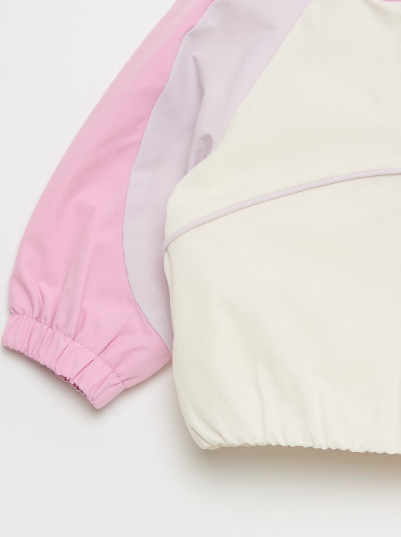 Sportief jas met rits en kap Paars - Kiabi