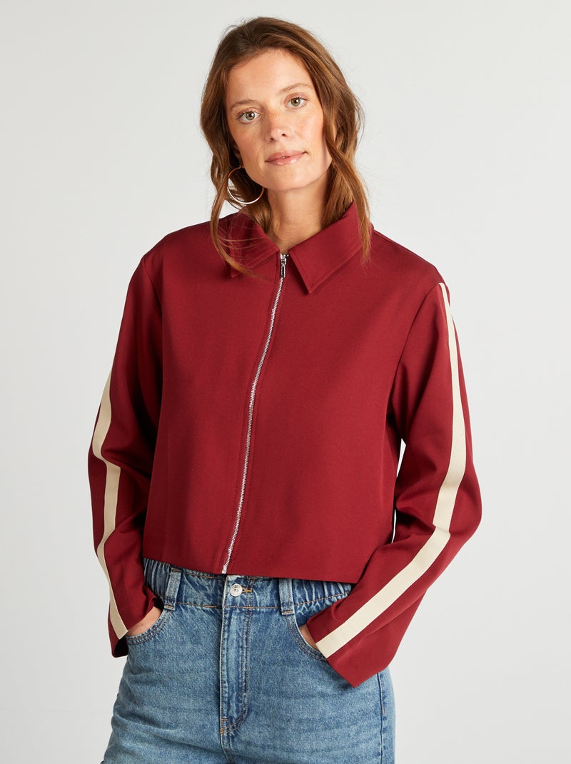 Sportief jasje met rits ROOD - Kiabi