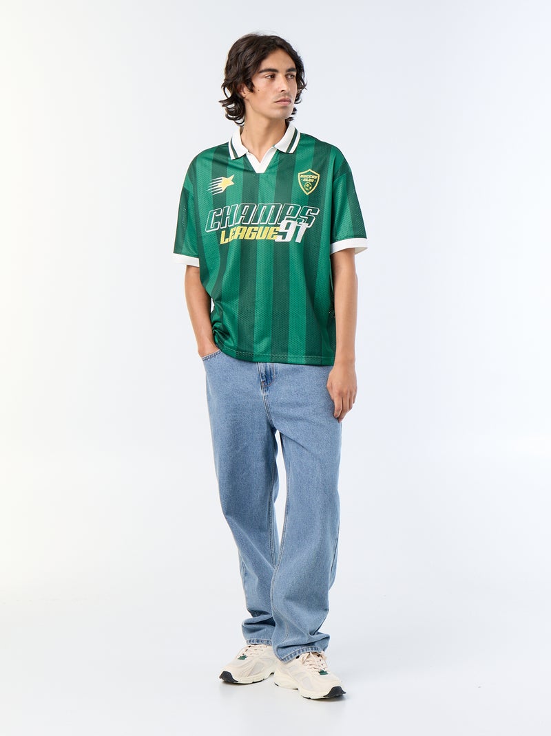Sportief T-shirt met polokraag Groen - Kiabi