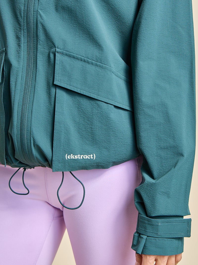 Sportief windjack met capuchon Groen - Kiabi