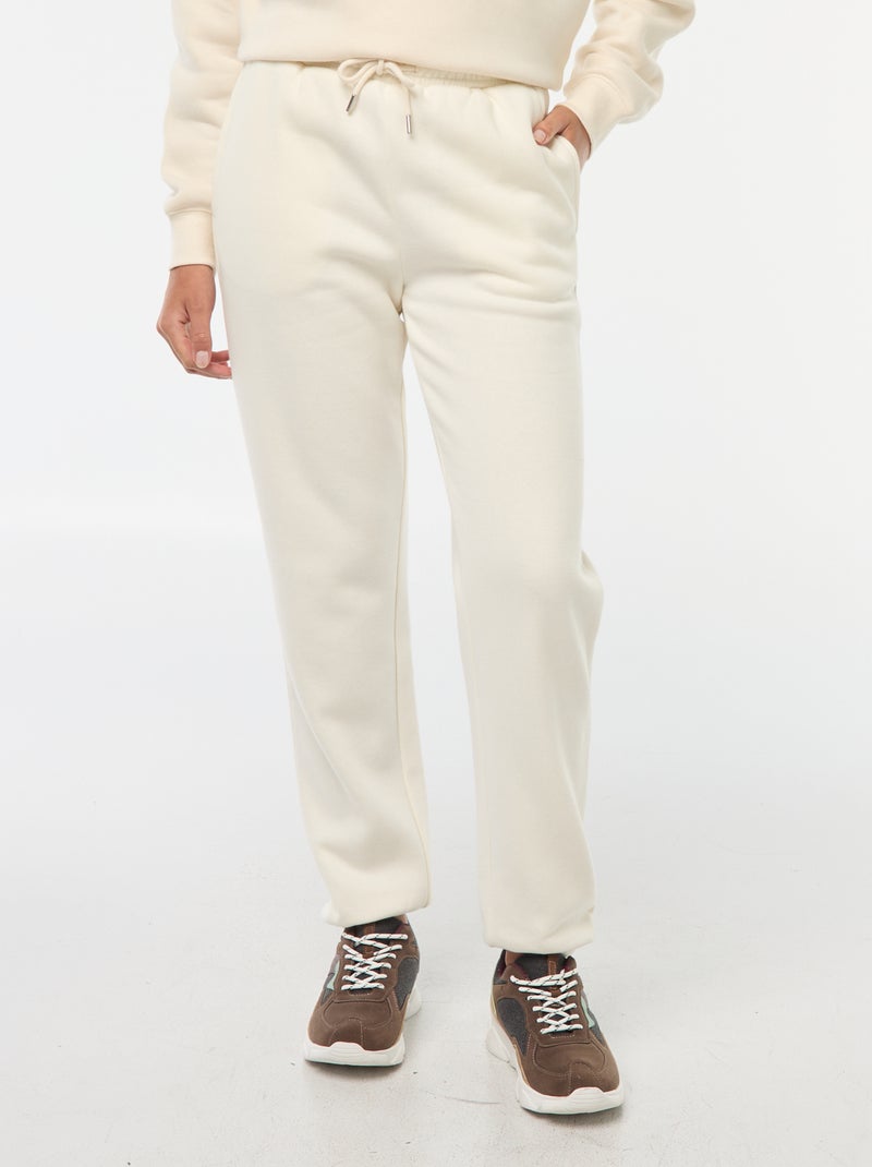 Sportieve joggingbroek met normale taille Wit - Kiabi