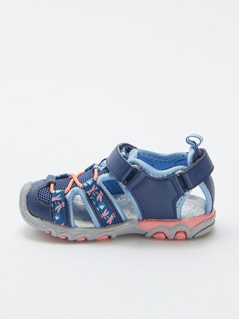 Sportieve sandalen met klittenband BLAUW - Kiabi
