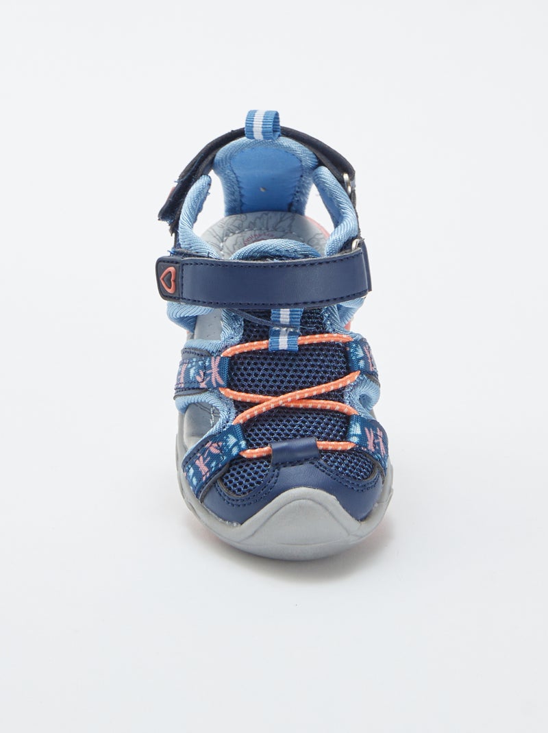 Sportieve sandalen met klittenband BLAUW - Kiabi