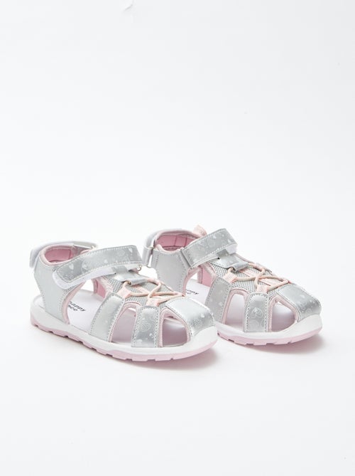 Sportieve sandalen met klittenbandsluiting en hartjesmotief - Kiabi