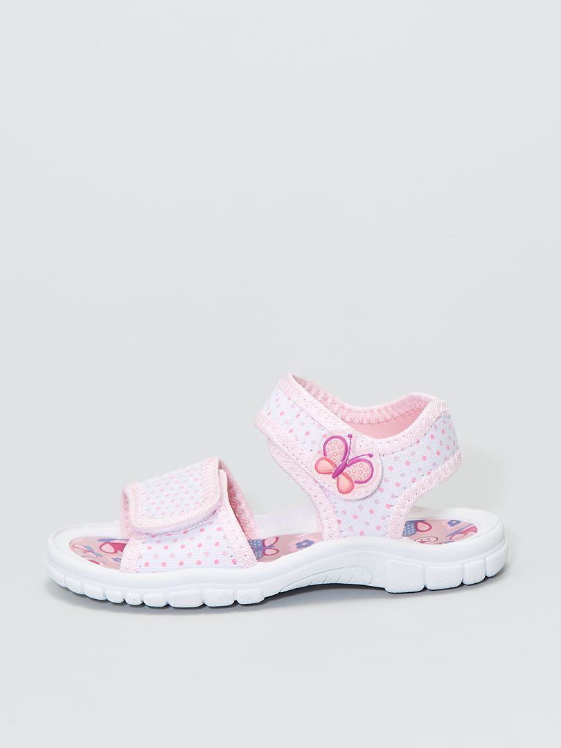 Sportieve sandalen met vlinder roze - Kiabi