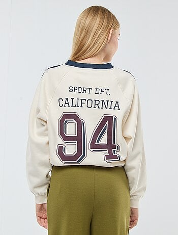 Sportieve sweater van joggingstof