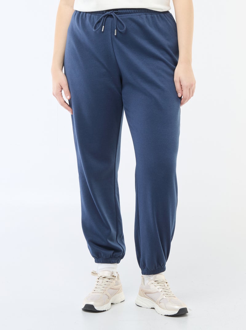 Sportjoggingbroek van french terry Blauw - Kiabi