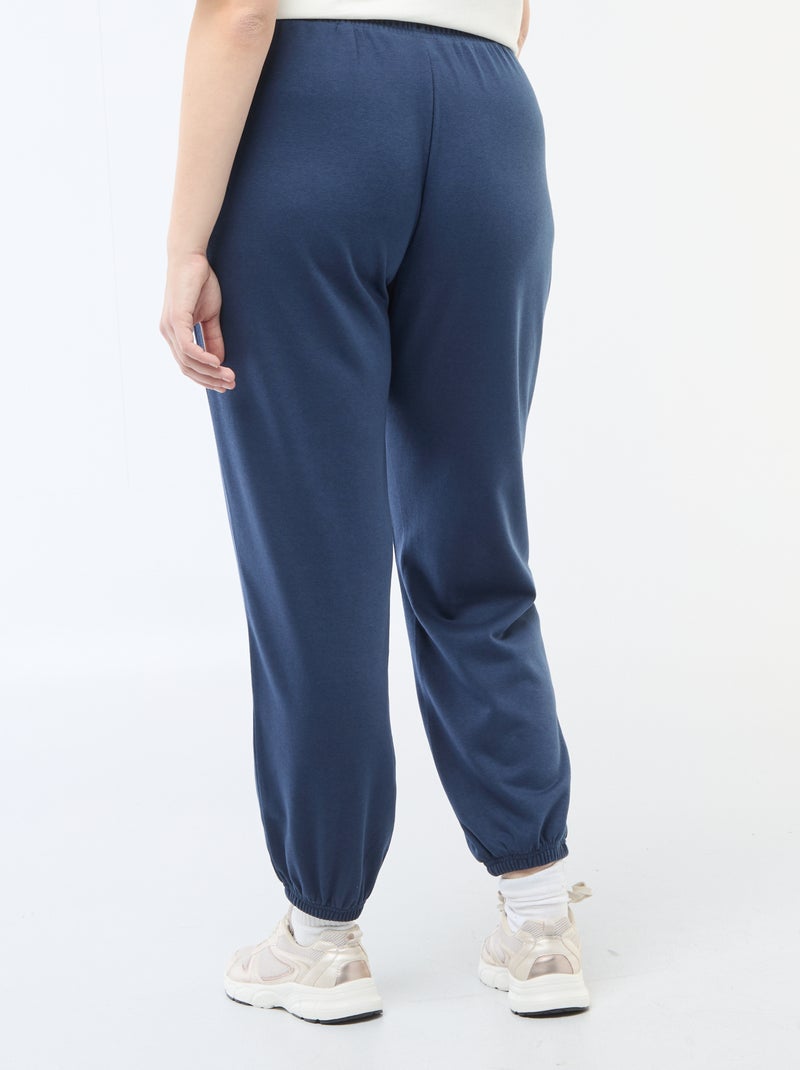 Sportjoggingbroek van french terry Blauw - Kiabi