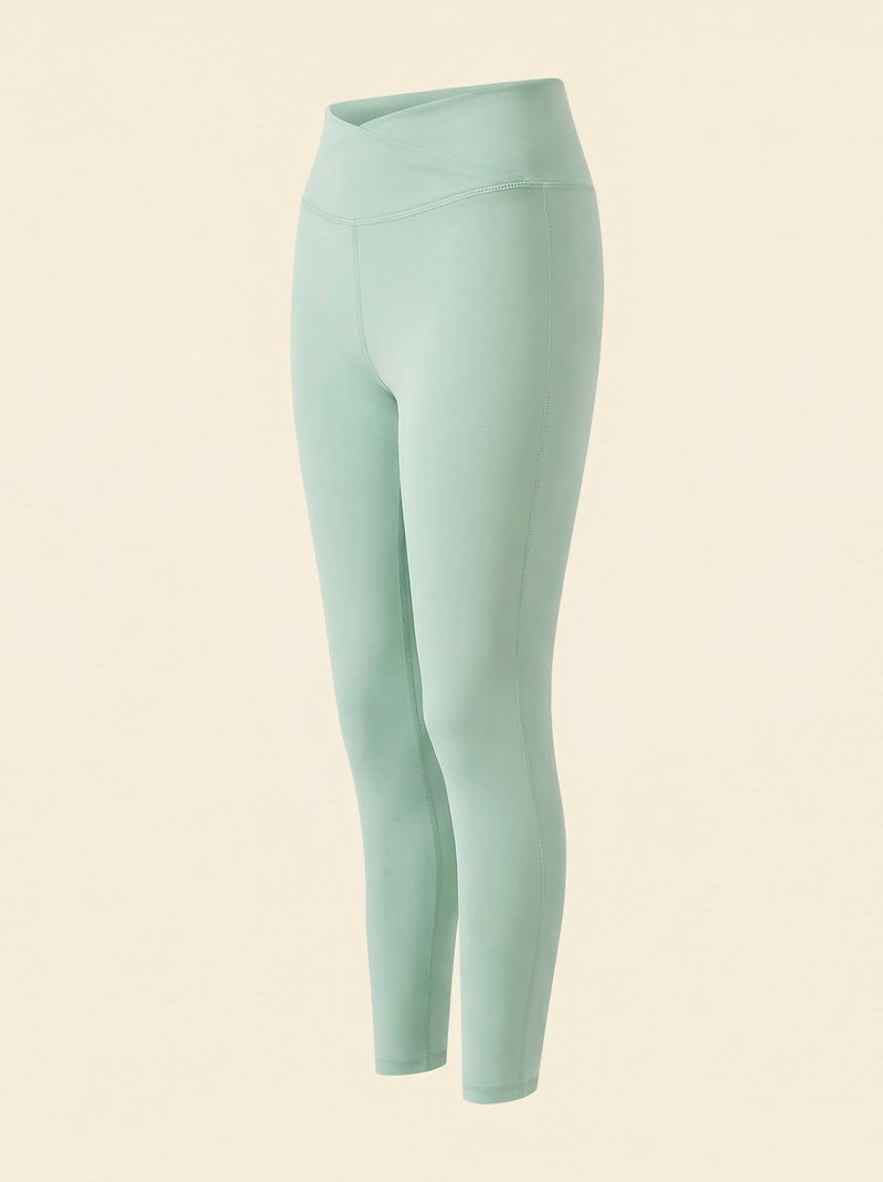 Sportlegging met gedraaide taille - (ekstract) Groen - Kiabi
