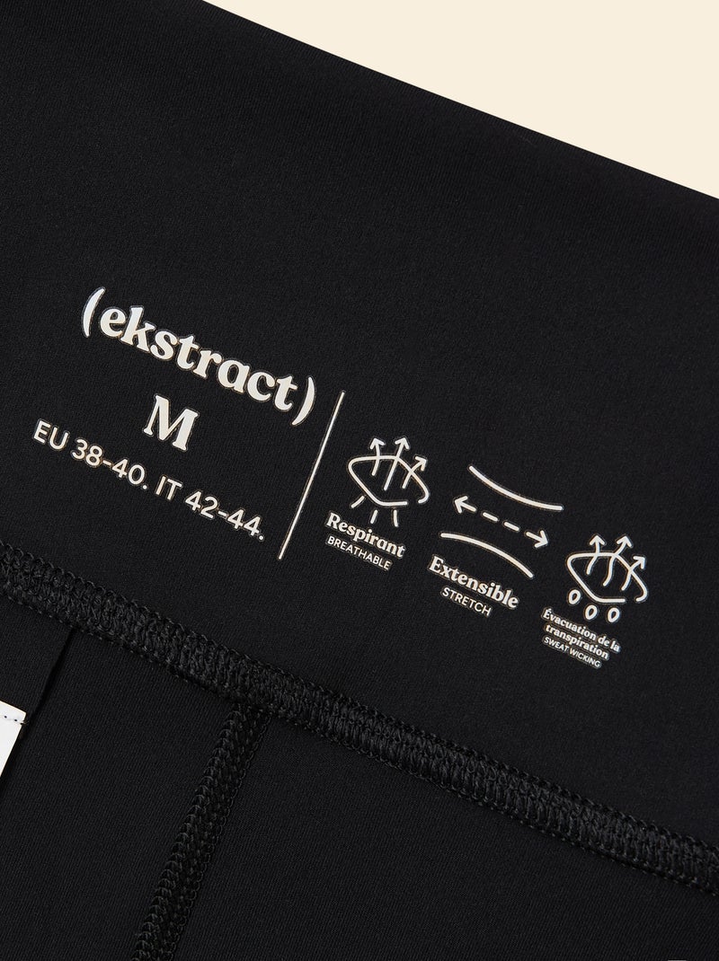 Sportlegging met gedraaide taille - (ekstract) Zwart - Kiabi