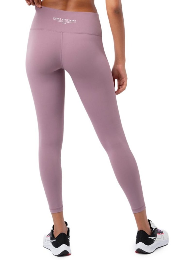Sportlegging met middelhoge taille Mauve - Kiabi