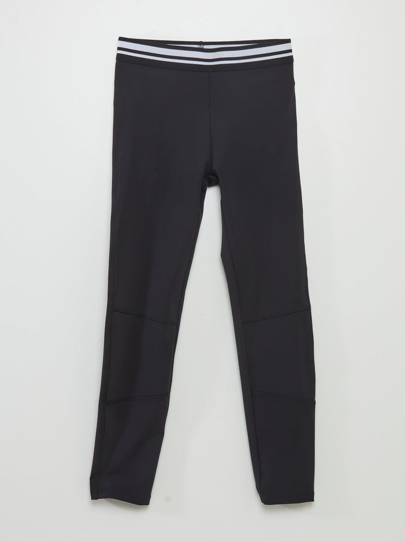 Sportlegging van microvezel zwart - Kiabi