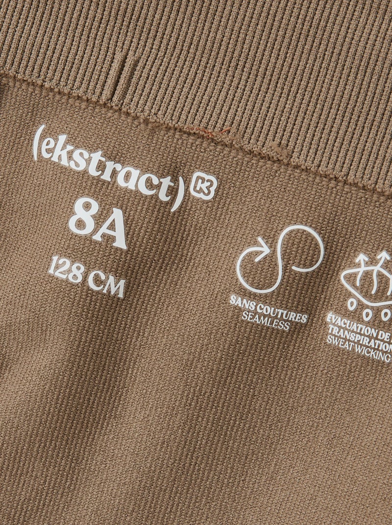 Sportlegging van ribstof - (ekstract) Biege - Kiabi