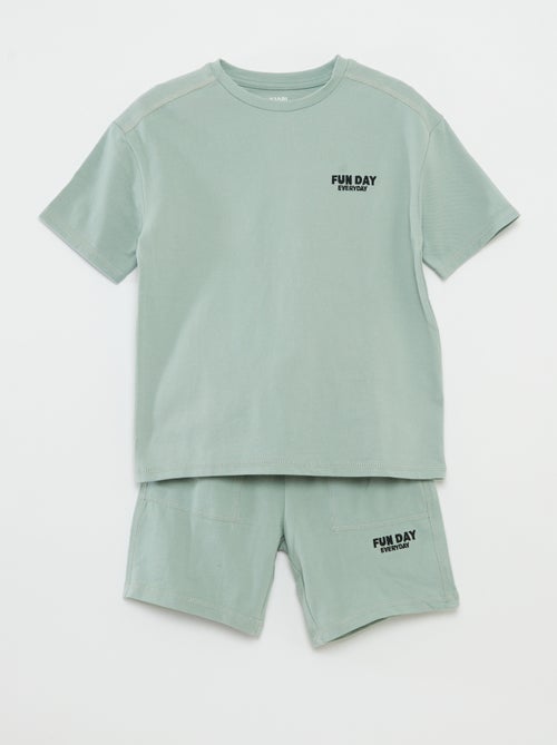Sportsetje - T-shirt + short - 2-delig - Kiabi