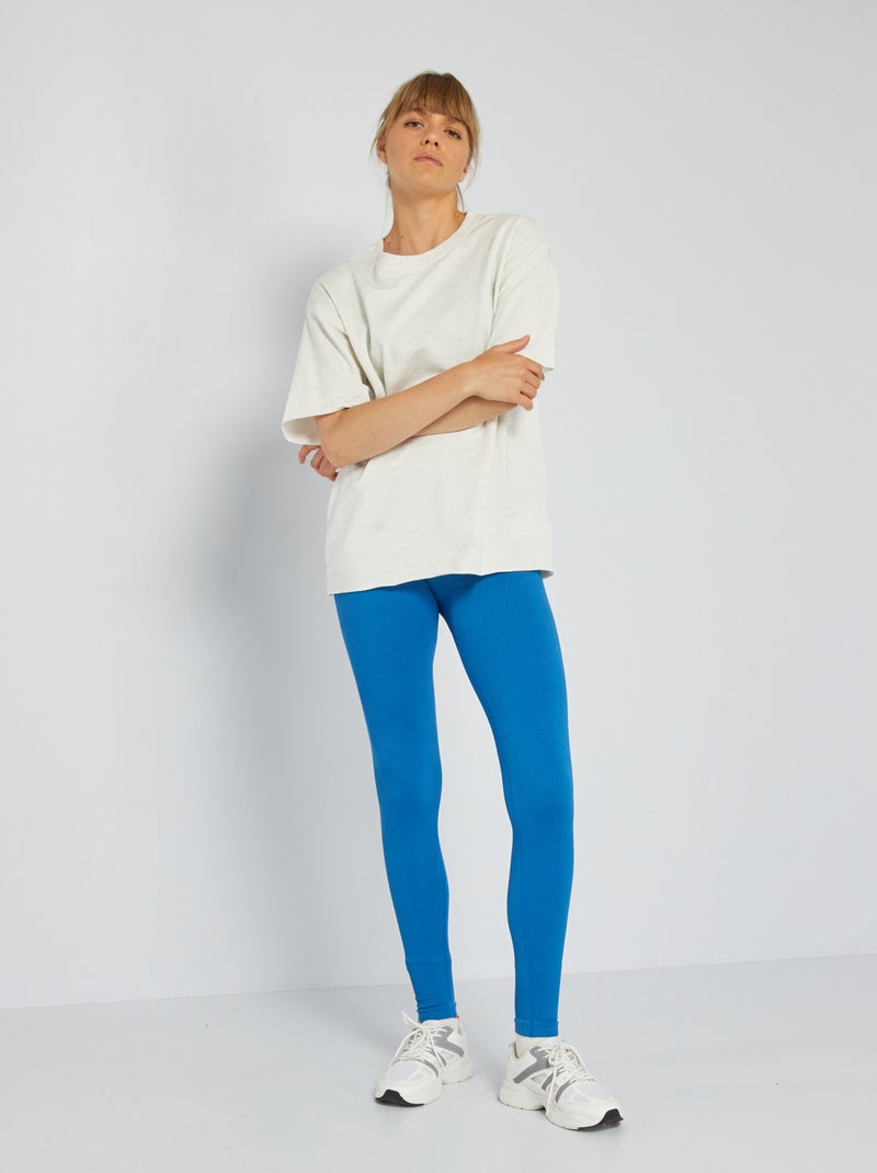 Sportshirt met spikkeleffect GRIJS - Kiabi