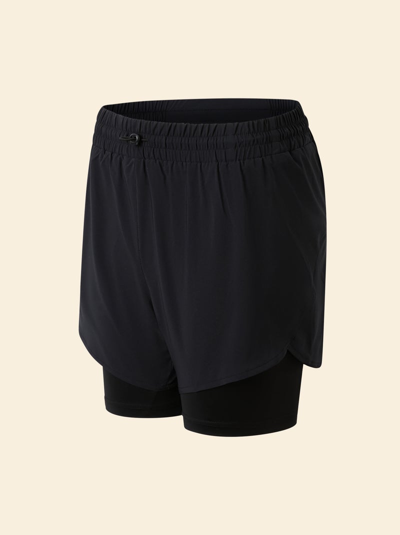 Sportshort 2-in-1 model - (ekstract) Zwart - Kiabi
