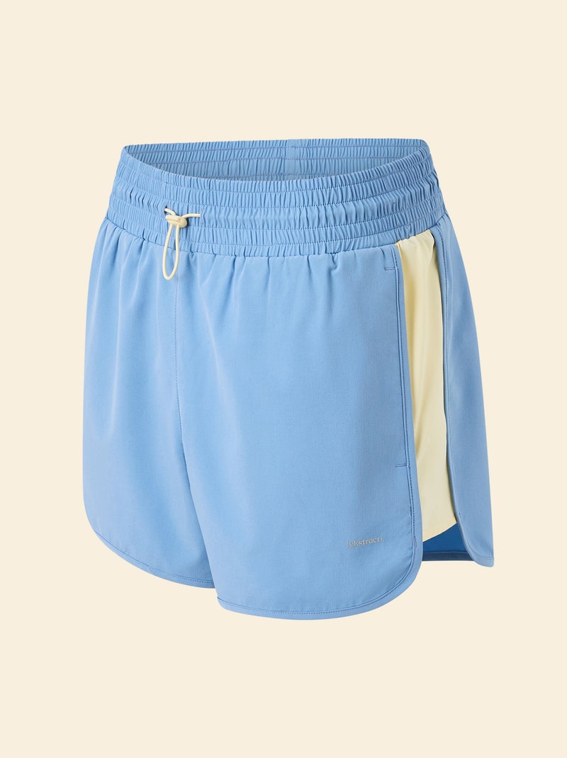 Sportshort met colourblock - (ekstract) Blauw - Kiabi