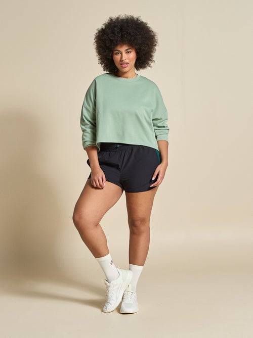 Sportshort met colourblock - (ekstract) - Kiabi