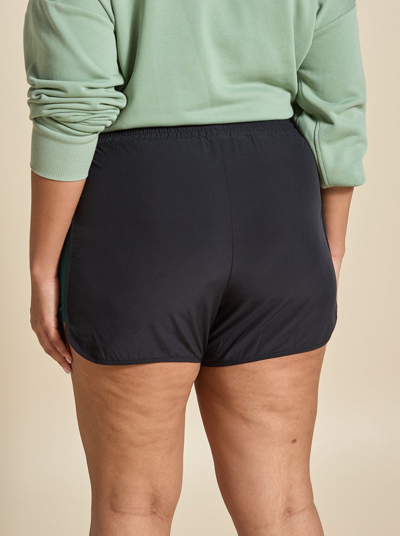 Sportshort met colourblock - (ekstract) Zwart - Kiabi
