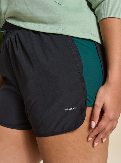 Sportshort met colourblock - (ekstract) - Kiabi