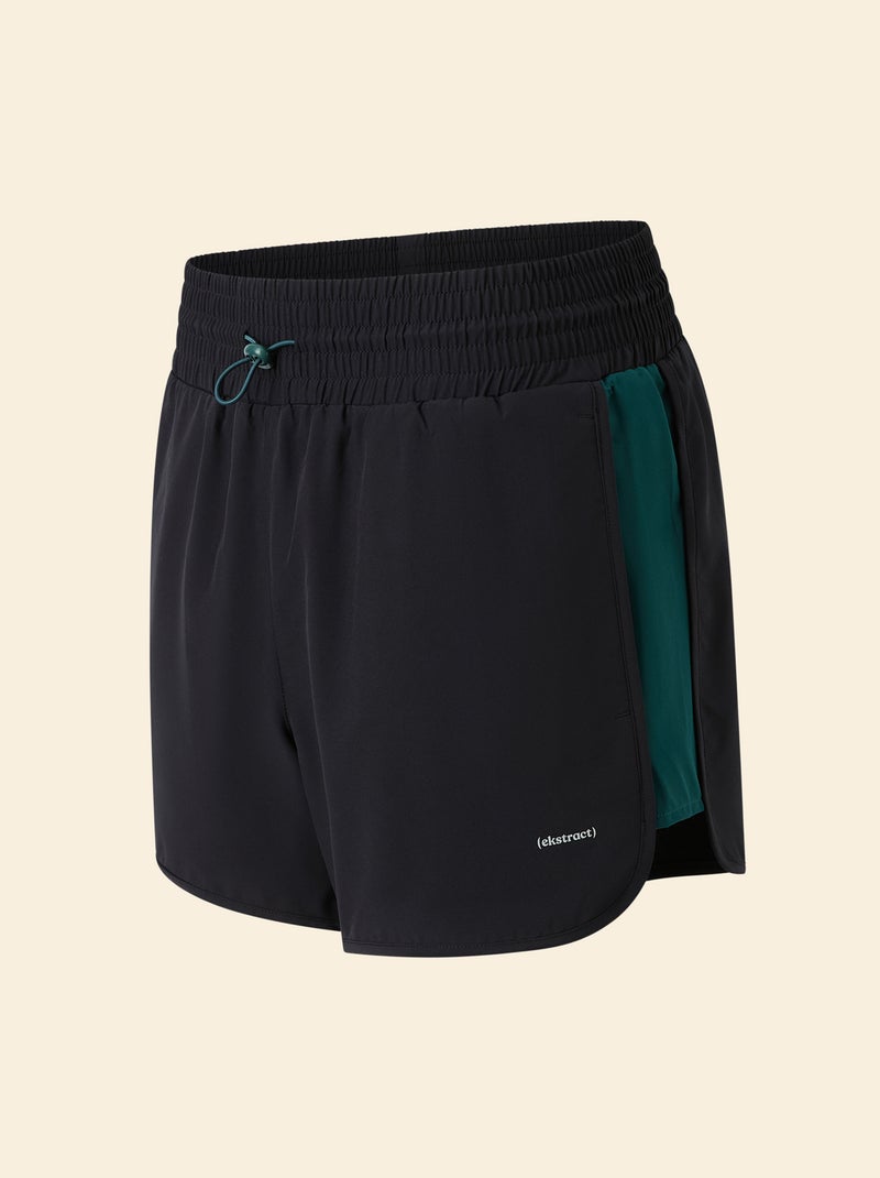 Sportshort met colourblock - (ekstract) Zwart - Kiabi