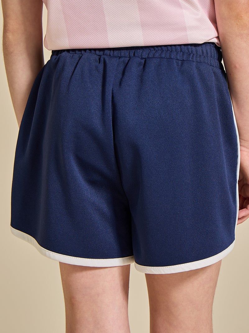 Sportshort met contrasterende banden - (ekstract) Blauw - Kiabi