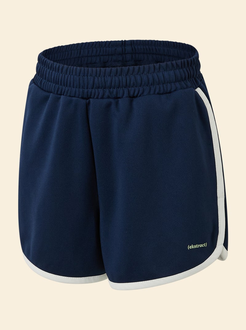 Sportshort met contrasterende banden - (ekstract) Blauw - Kiabi