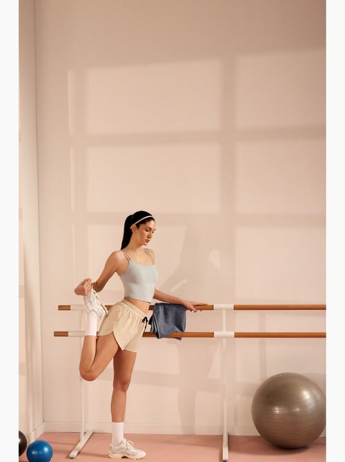 Sportshort met reflecterende details penti - Kiabi