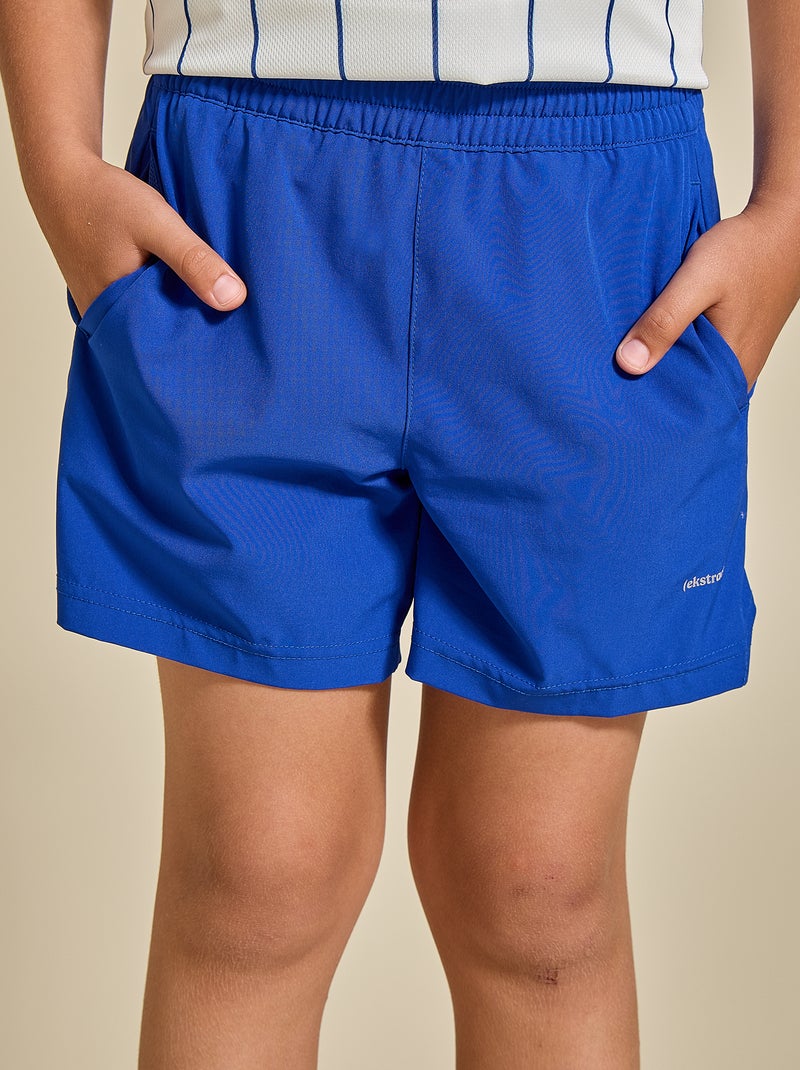 Sportshort met ritszak achterop - (ekstract) Blauw - Kiabi