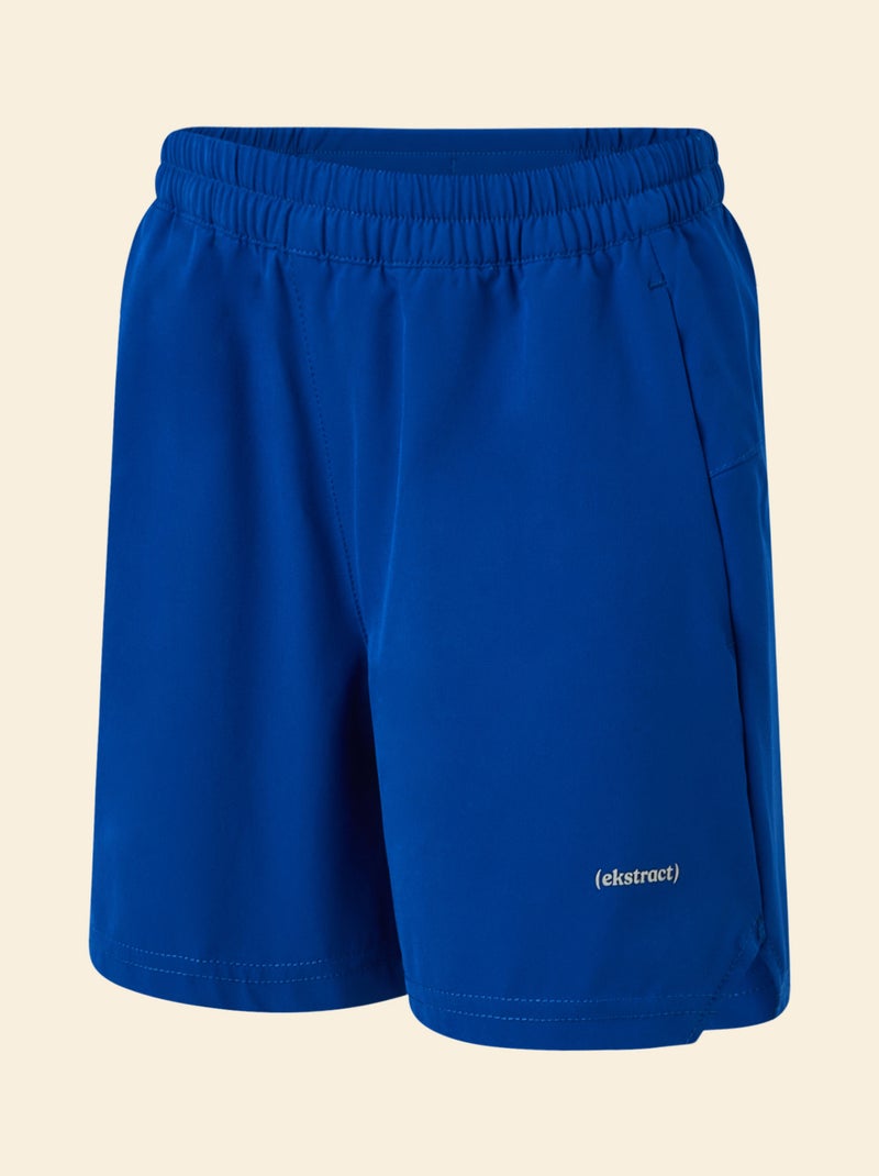 Sportshort met ritszak achterop - (ekstract) Blauw - Kiabi