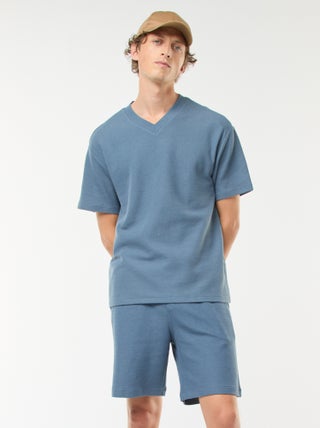 Sportshort met zakken en fantasiepatroontje