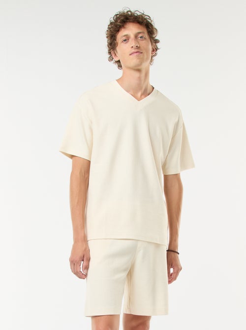 Sportshort met zakken en fantasiepatroontje - Kiabi