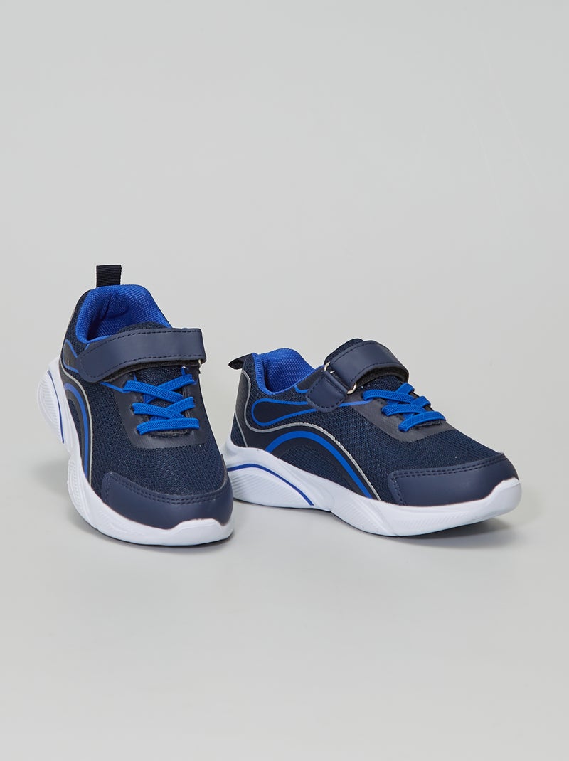Sportsneakers met klittenbanden BLAUW - Kiabi