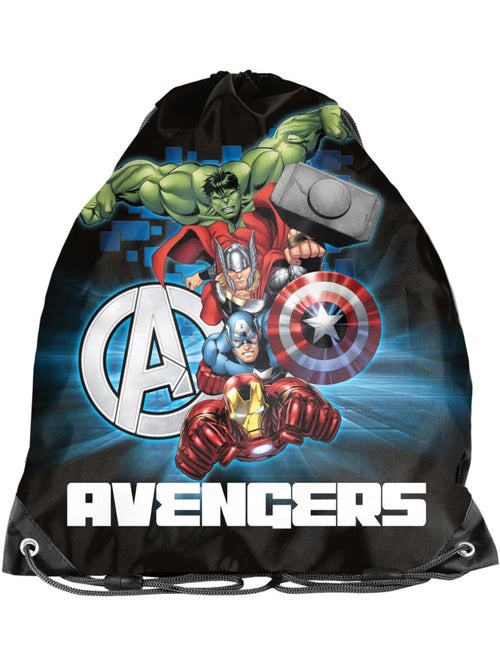 Sporttas met rug met koord Avengers 'AVENGERS' – 38 x 34 cm – AVENGERS - Kiabi Sporttas met rug met koord Avengers 'AVENGERS' – 38 x 34 cm – AVENGERS - Kiabi