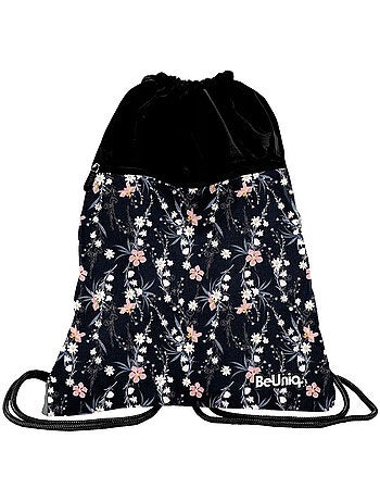 Sporttas zwembad CMP met bloemen 45 cm – koord zwart met vak met ritssluiting